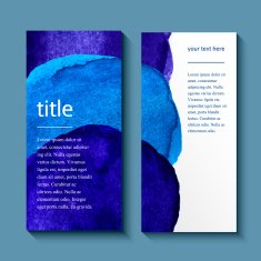 Watercolor painted background design business corporate brochure template flyer layout N2