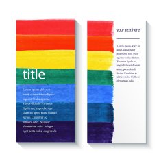 Watercolor painted background design business corporate brochure template flyer layout N3