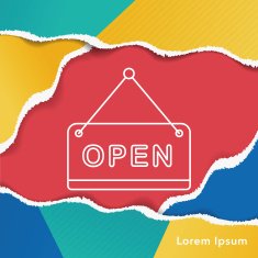 shop open line icon