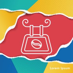 coffee shop sign line icon N2