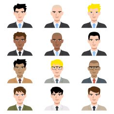 Different business man avatar