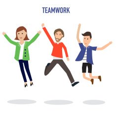 Business infographic with teamwork vector illustration EPS10