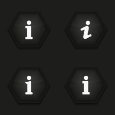 Vector modern information mark icons set