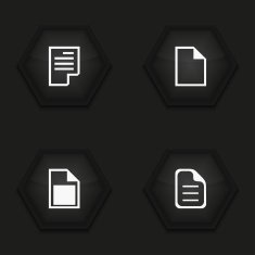 Vector modern file icons set