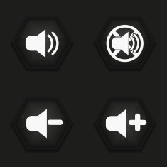 Vector modern sound icons set