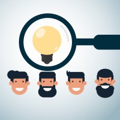 Human resources concept Scanning and looking for the best employee