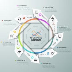 Modern infographics options banner N58