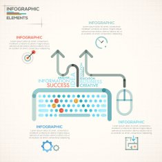Modern infographics options banner N65