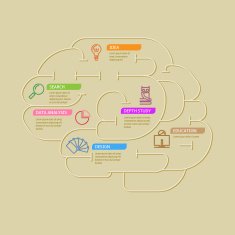 Line Vector Brain Infographic