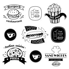 Fast food signs set N3