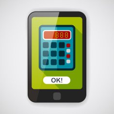 calculator flat icon with long shadow eps10