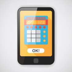 calculator flat icon with long shadow eps10 N7