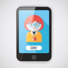businesswoman flat icon with long shadow eps10 N7