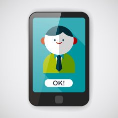 businessman flat icon with long shadow eps10 N6