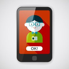 businessman flat icon with long shadow eps10 N8