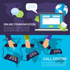Technical support call center and service online communications