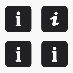 Vector modern information mark icons set N2