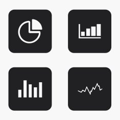 Vector modern graph icons set N2