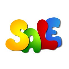 Message Sale Colored letters for design N2