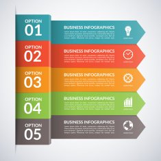 Vector arrow business infographics template