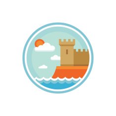 Castle - vector sign concept illustration Tower creative