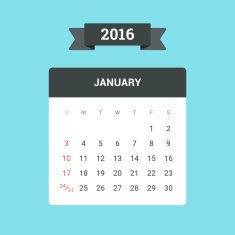 January 2016 Calendar