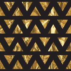 Geometric seamless pattern with gold triangles
