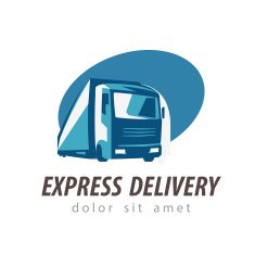 delivery vector logo design template truck or lorry icon