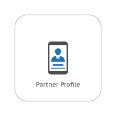 Partner Profile Icon Business Concept Flat Design