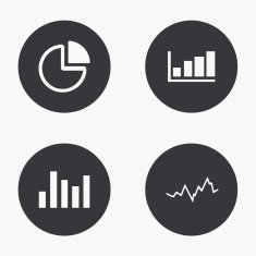 Vector modern graph icons set N3
