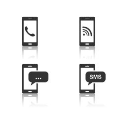 Phone and communication set Vector EPS10