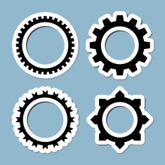 gear icon set N4