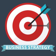 Business strategy concept Flat design stylish Target