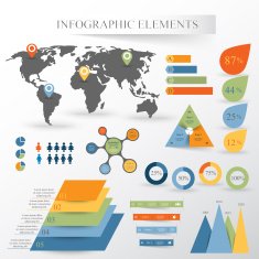 Vector set of infographics elements