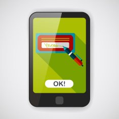 bill check flat icon with long shadow eps10