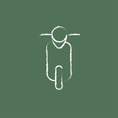 Scooter icon drawn in chalk N2