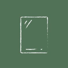 Touch screen tablet icon drawn in chalk N2