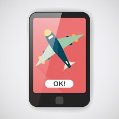 airplane flat icon with long shadow