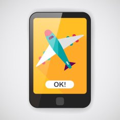airplane flat icon with long shadow N2