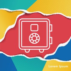 Safety Deposit Box line icon N3