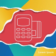 Credit card machine line icon N2