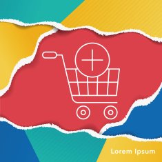 shopping cart line icon N14