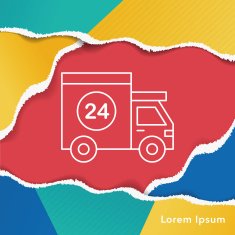 cargo truck line icon N10