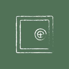 Safe icon drawn in chalk