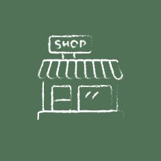 Shop icon drawn in chalk N2