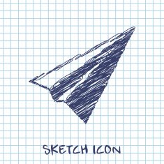 Paper Plane sign Airplane symbol Travel icon N10