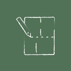 Layout of the house icon drawn in chalk