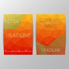 Vector brochure template design Icons and different elements