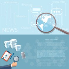 News finance concept marketing strategy business banners