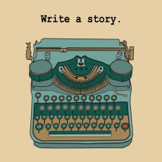 Vector illustrations of retro typewriter